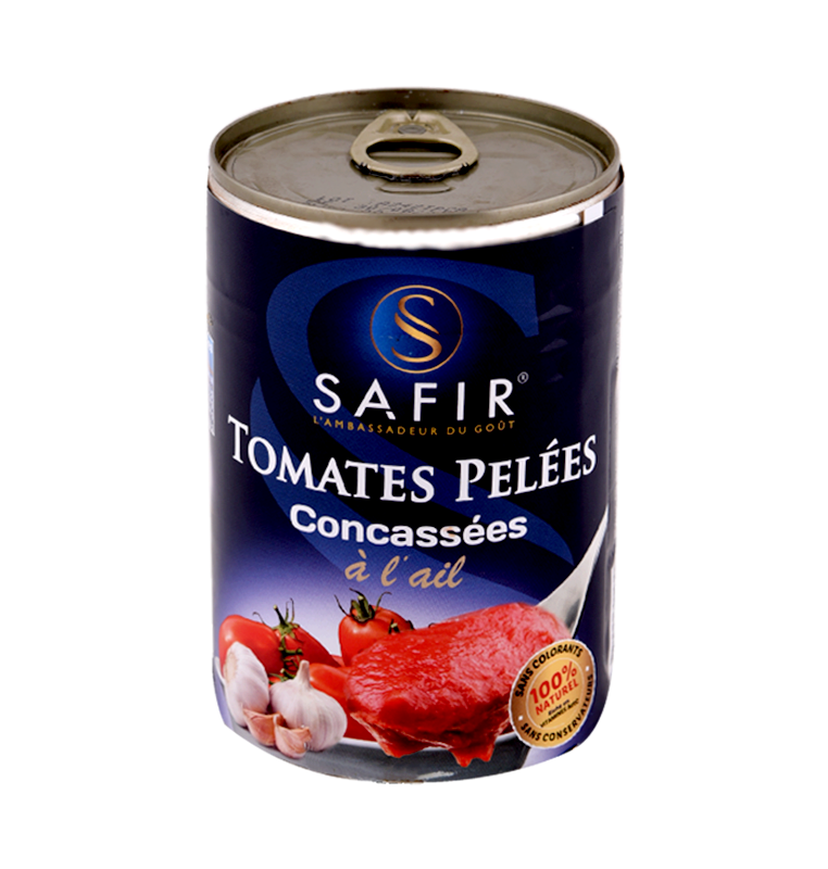 Sauce tomate pelée concassées